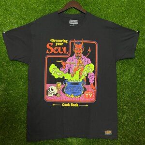 Steven Rhodes Devouring Your Soul Cookbook, Cartoon T-shirt size Large